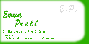 emma prell business card